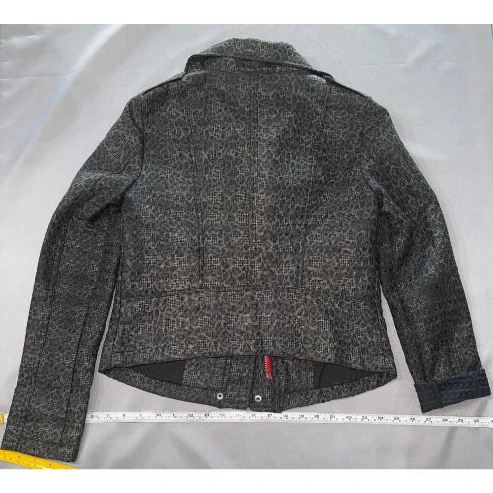 Free People We The Free Tweed Moto Jacket with Red Zipper Accents Size 6